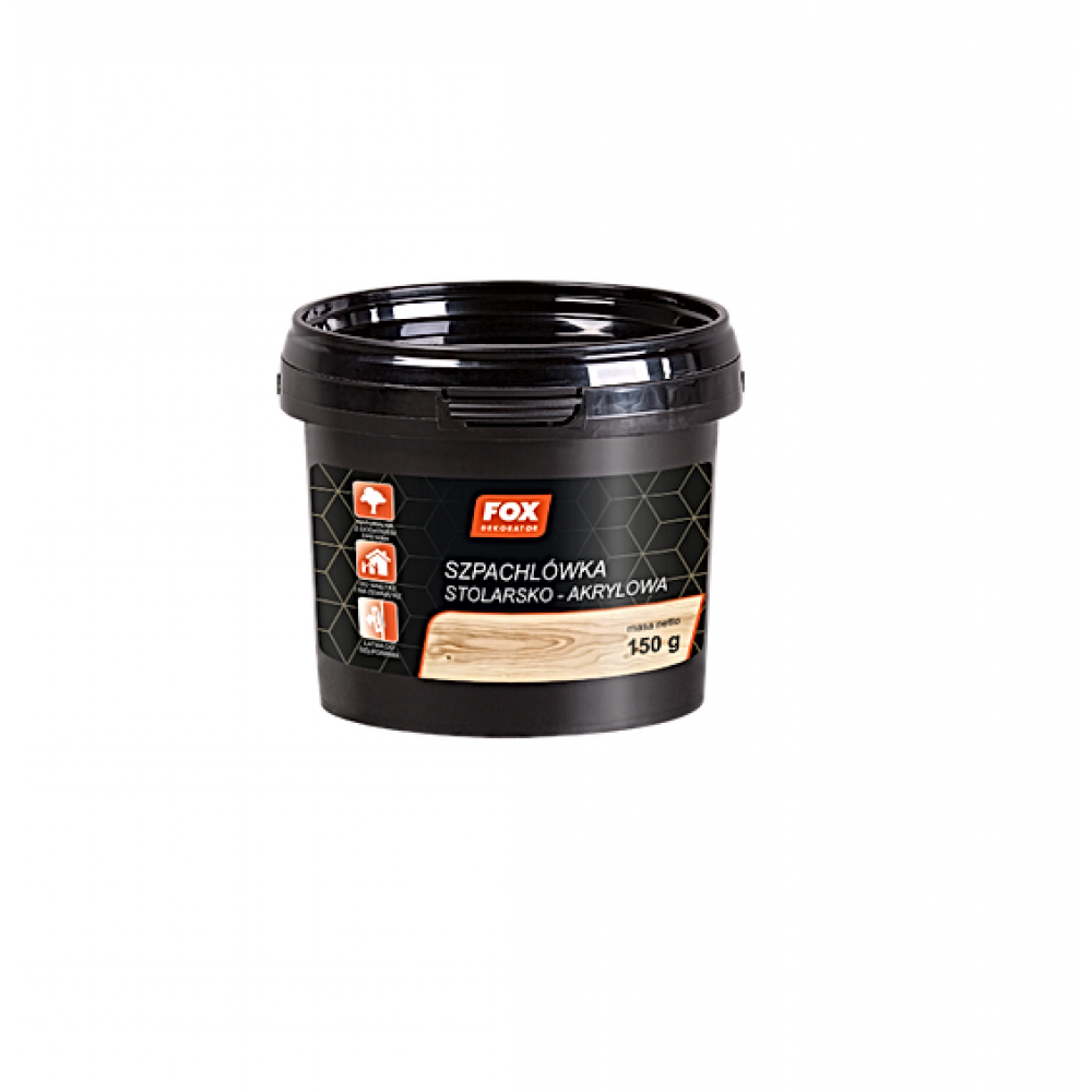 Шпаклівка для дерева FOX DEKORATOR столярна акрилова горіх 150г Шпаклівка для дерева FOX DEKORATOR столярна акрилова горіх 150г