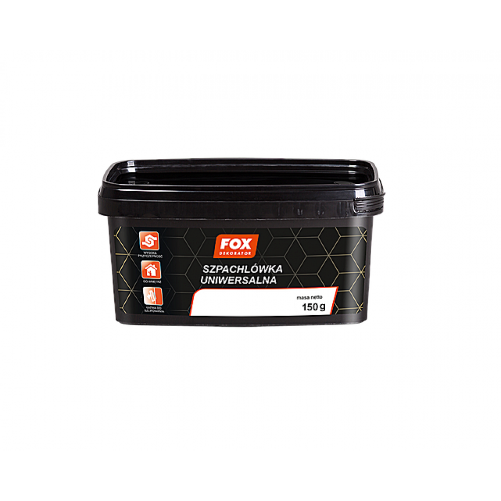 Шпаклівка для дерева FOX DEKORATOR універсальна біла 150г  Шпаклівка для дерева FOX DEKORATOR універсальна біла 150г