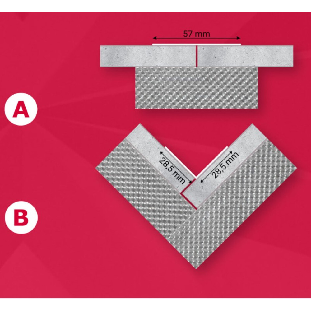 Стрічка американка композитна для гіпсокартону Strait Flex TUFF-TAPE, червона, 30 м Стрічка американка композитна для гіпсокартону Strait Flex TUFF-TAPE, червона, 30 м