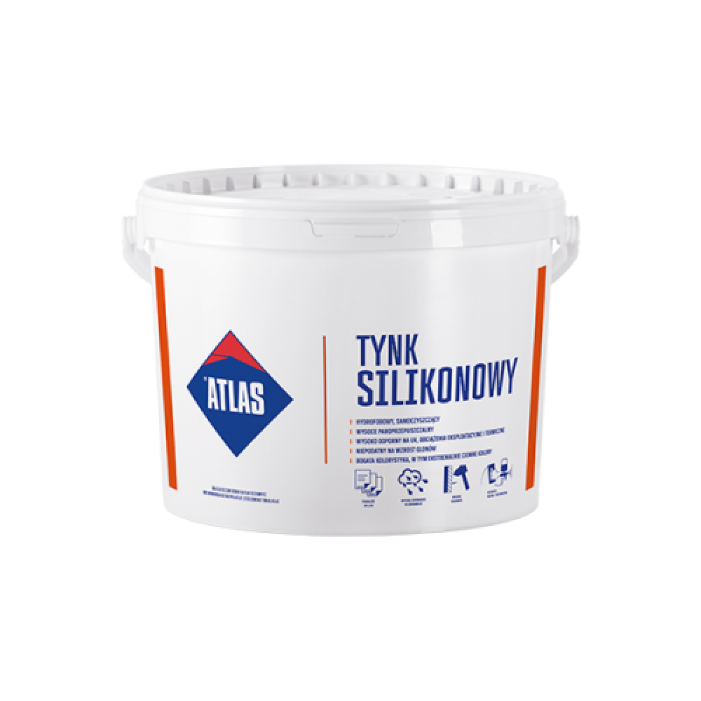 Штукатурка декоративна силіконова ATLAS, баранек 1,5 мм, база сіра 25кг  Штукатурка декоративна силіконова ATLAS, баранек 1,5 мм, база сіра 25кг