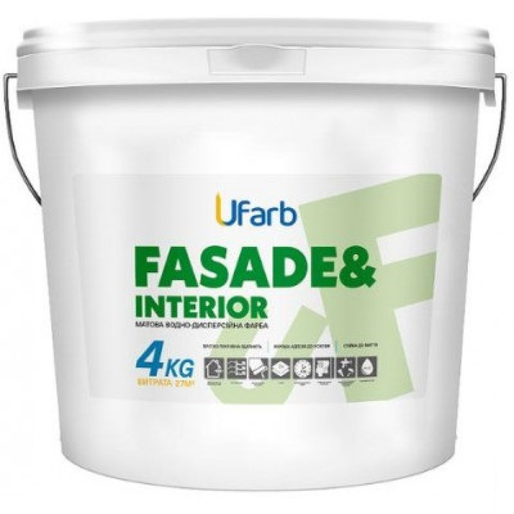 Фарба універсальна акрилова UFarb FASADE&Interior, 4 кг Фарба універсальна акрилова UFarb FASADE&Interior, 4 кг
