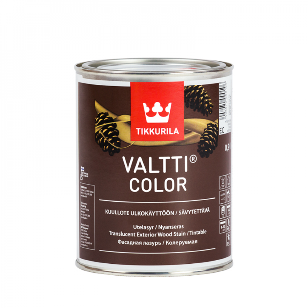 Лазурь фасадная TIKKURILA Валтти колор базис ЕС бесцветный 0,9 л Лазурь фасадная TIKKURILA Валтти колор базис ЕС бесцветный 0,9 л