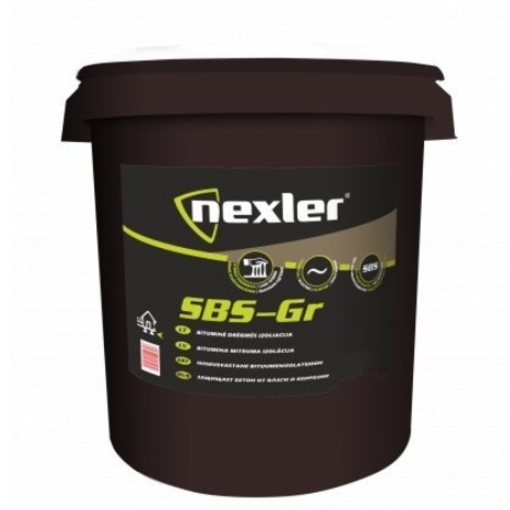 Клей бітумний для рубероїду NEXLER SBS GR 10кг. Клей бітумний для рубероїду NEXLER SBS GR 10кг.