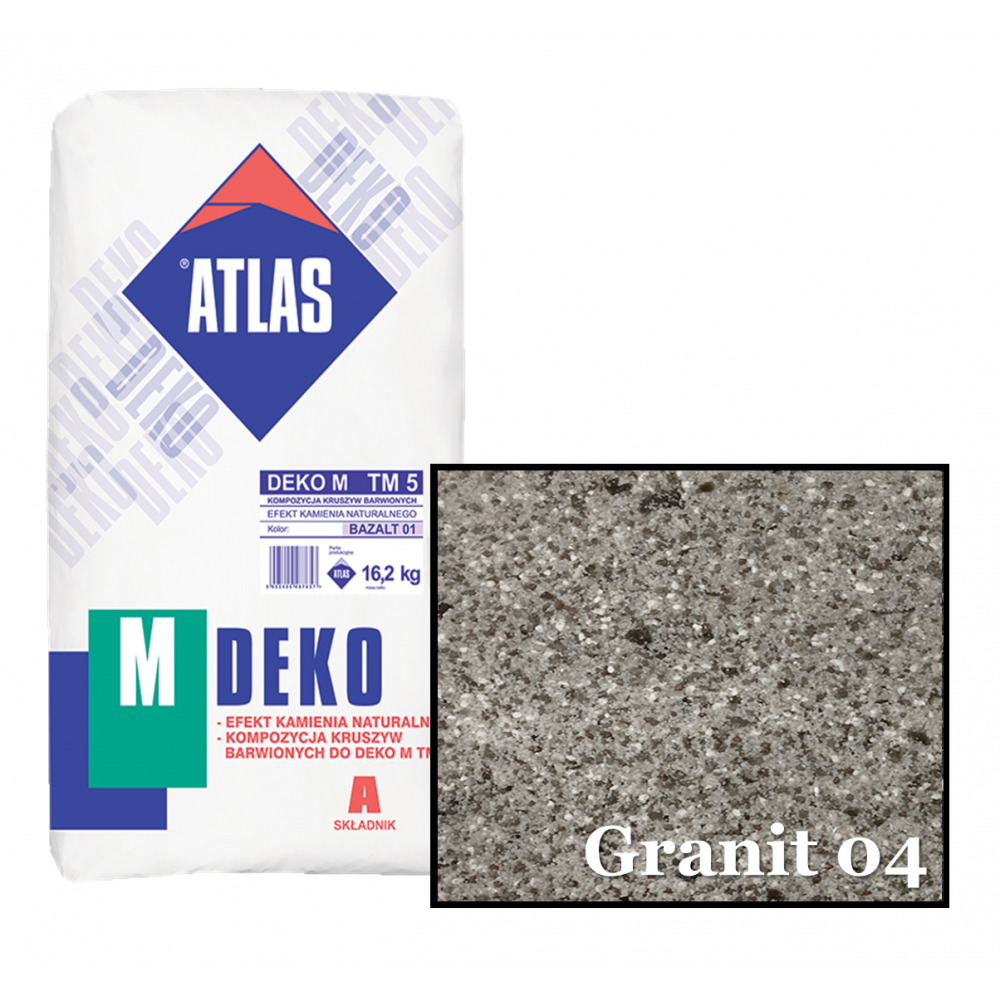 Композиція крихти для мозаїчної штукатурки - ефект GRANIT 04 ATLAS DEKO M ТМ5 16,2кг. Композиція крихти для мозаїчної штукатурки - ефект GRANIT 04 ATLAS DEKO M ТМ5 16,2кг.