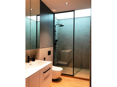 Декоративна штукатурка FOX DEKORATOR у ванній кімнаті