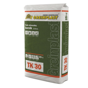 Штукатурка мінеральна транспорентна короїд 3,00 мм GREINPLAST ТК 30, 25кг Штукатурка мінеральна транспорентна короїд 3,00 мм GREINPLAST ТК 30, 25кг